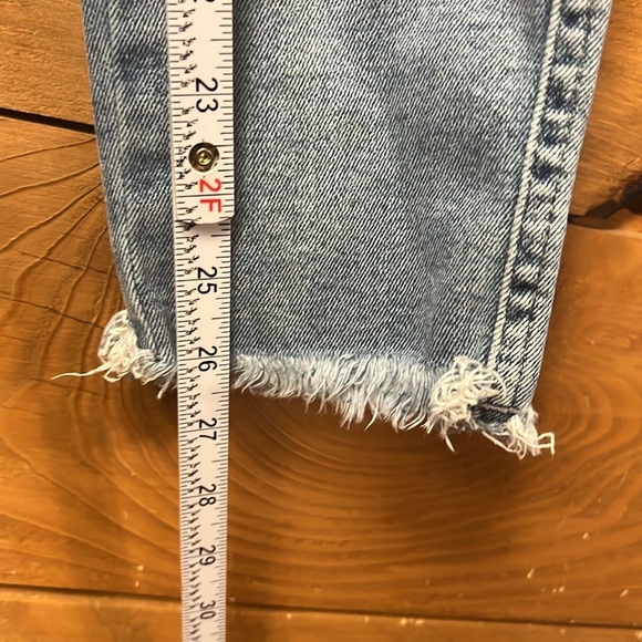 We the Free by Free People Womens Jeans 30 Blue Distressed High Rise raw hem Y2K - Picture 3 of 8